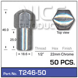 Chrome Nuts pk50 T246-50 - Nice Products | Universal Auto Spares