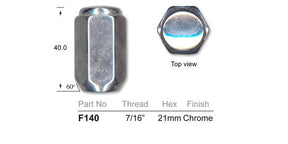Chrome Nuts pk100 F140-100 - Nice Products | Universal Auto Spares