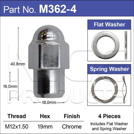 Mag Nuts pk4 M362-4 - Nice Products | Universal Auto Spares