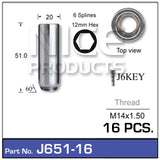 Chrome Nut 16pk J651-16 - Nice Products | Universal Auto Spares