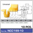 Door Clip Pkt 10 NCC199-10 - Nice Products | Universal Auto Spares