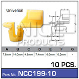 Door Clip Pkt 10 NCC199-10 - Nice Products | Universal Auto Spares