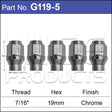 Chrome Nuts pk5 G119-5 - Nice Products | Universal Auto Spares