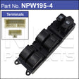 Power Window Switch NPW195-4 - Nice Products | Universal Auto Spares