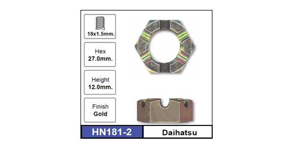 Hub Nuts Pair HN181-2 - Nice Products | Universal Auto Spares