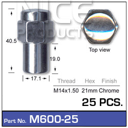 Mag Nuts pk25 M600-25 - Nice Products | Universal Auto Spares