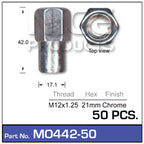 Mag Nuts Pk 50 MO442-50 - Nice Products | Universal Auto Spares