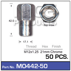 Mag Nuts Pk 50 MO442-50 - Nice Products | Universal Auto Spares