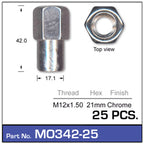 Mag Wheel Nuts pk25 MO342-25 - Nice Products | Universal Auto Spares