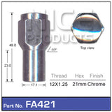 Chrome Nut FA421 - Nice Products | Universal Auto Spares