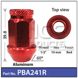 Race Open Nuts Red PBA241R - Nice Products | Universal Auto Spares