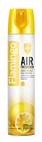 Lemon Air Freshener Sterilizing & Deodorizing Formula 330ml - Flamingo