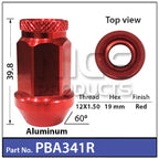 Race Open Nuts Red PBA341R - Nice Products | Universal Auto Spares