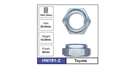Hub Nuts Pair HN191-2 - Nice Products | Universal Auto Spares