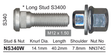 Stud & Nut NS340W - Nice Products | Universal Auto Spares