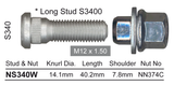 Stud & Nut NS340W - Nice Products | Universal Auto Spares