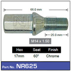 Wheel Bolt NR625 - Nice Products | Universal Auto Spares