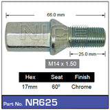 Wheel Bolt NR625 - Nice Products | Universal Auto Spares