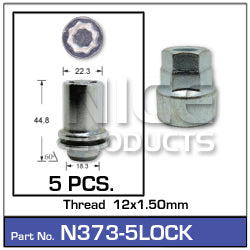 Lock Nuts pk 5 N373-5LOCK - Nice Products | Universal Auto Spares