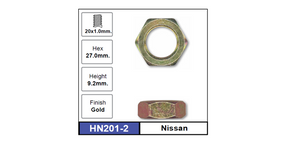 Hub Nuts Pair HN201-2 - Nice Products | Universal Auto Spares