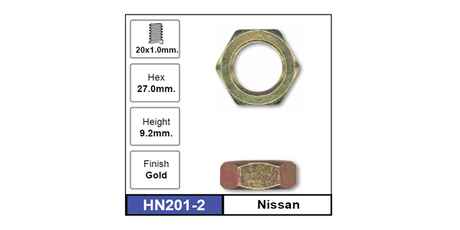Hub Nuts Pair HN201-2 - Nice Products | Universal Auto Spares