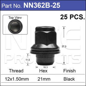 Wheel Nuts pk25 NN362B-25 - Nice Products | Universal Auto Spares