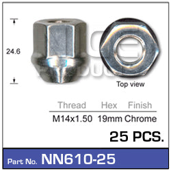Wheel Nuts Pk25 NN610-25 - Nice Products | Universal Auto Spares