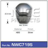 Wheel Nuts Cover Silver NWC719S - Nice Products | Universal Auto Spares