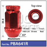 Race Open Nuts Red PBA641R - Nice Products | Universal Auto Spares