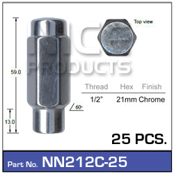 Wheel Nuts NN212C-25 - Nice Products | Universal Auto Spares