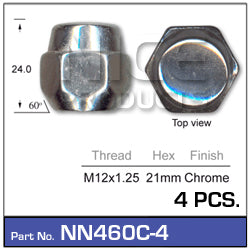 Wheel Nuts pk4 NN460C-4 - Nice Products | Universal Auto Spares