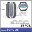 Chrome Nuts pk25 F340-25 - Nice Products | Universal Auto Spares