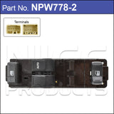 Power Window Switch NPW778-2 - Nice Products | Universal Auto Spares