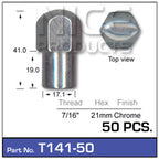 Chrome Nuts pk50 T141-50 - Nice Products | Universal Auto Spares