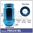 Race Open Nuts Blue PBA241BL - Nice Products | Universal Auto Spares