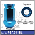 Race Open Nuts Blue PBA241BL - Nice Products | Universal Auto Spares