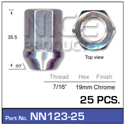 Wheel Nut NN123-25 - Nice Products | Universal Auto Spares