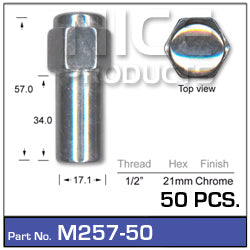 Mag Nuts pk50 M257-50 - Nice Products | Universal Auto Spares