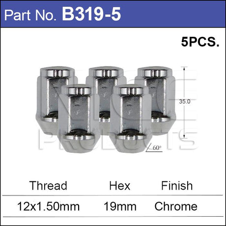 Wheel Nut B319-5 - Nice Products | Universal Auto Spares
