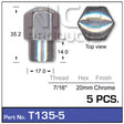 Chrome Wheel Nuts pk5 T135-5 - Nice Products | Universal Auto Spares