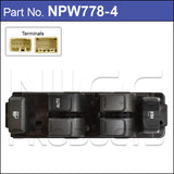Power Window Switch NPW778-4 - Nice Products | Universal Auto Spares