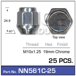 Wheel Nuts pk25 NN561C-25 - Nice Products | Universal Auto Spares