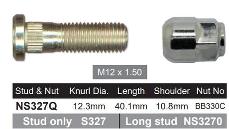 Stud & Nut NS327Q - Nice Products | Universal Auto Spares