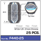 Chrome Nuts pk25 F440-25 - Nice Products | Universal Auto Spares