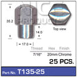 Chrome Nuts pk25 T135-25 - Nice Products | Universal Auto Spares
