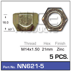 Wheel Nut NN621-5 - Nice Products | Universal Auto Spares