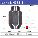 Wheel Nut NN338-4 - Nice Products | Universal Auto Spares