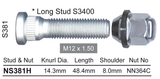 Stud & Nut NS381H - Nice Products | Universal Auto Spares