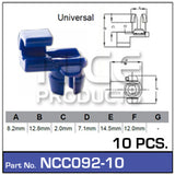 Door Clip Pkt 10 NCC092-10 - Nice Products | Universal Auto Spares