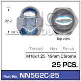 Wheel Nuts Pk 25 NN562C-25 - Nice Products | Universal Auto Spares